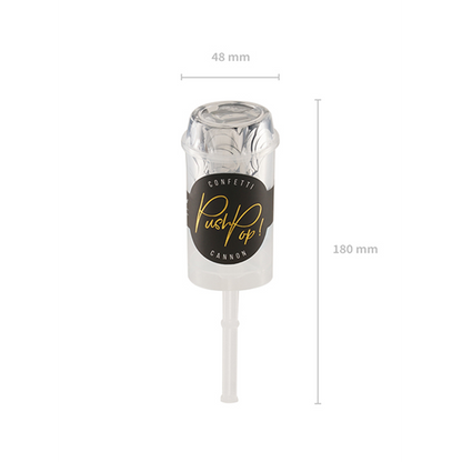 1 Confetti Push Pop - Zilver