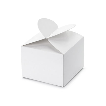 10 Boîtes cadeaux - Cœur Blanc
