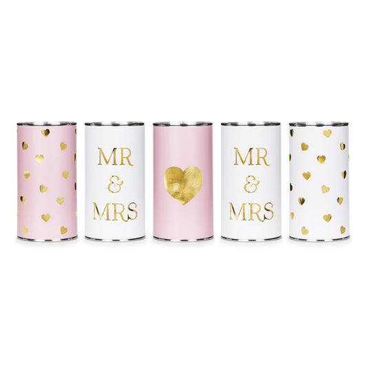 5 boîtes de mariage avec ficelle - Mr & Mrs