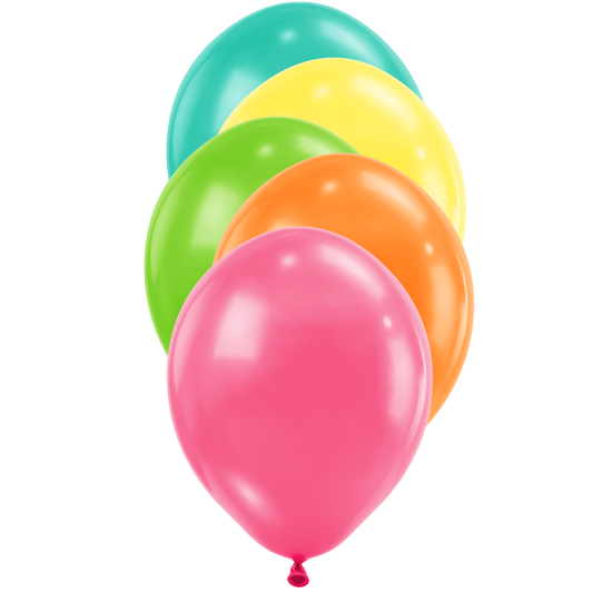 50 ballons - Ø30 cm - Couleurs tropicales assorties
