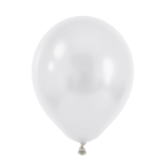 50 ballonnen - Ø30 cm - Parelmoer Wit