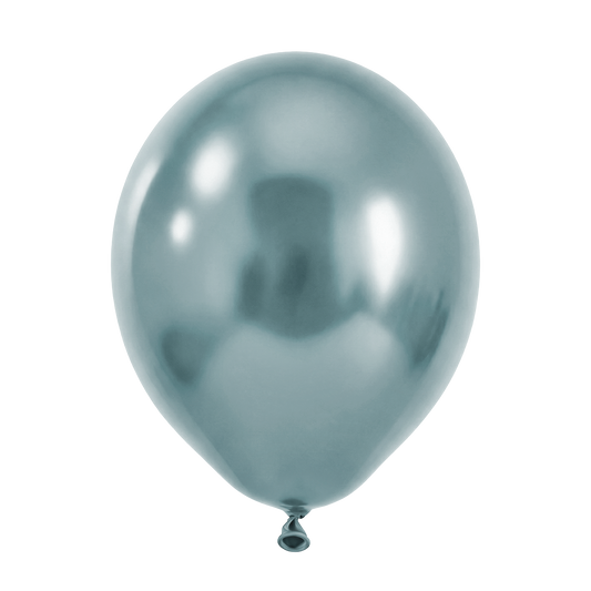 50 ballons - Ø30 cm - Bleu Arctique Soie