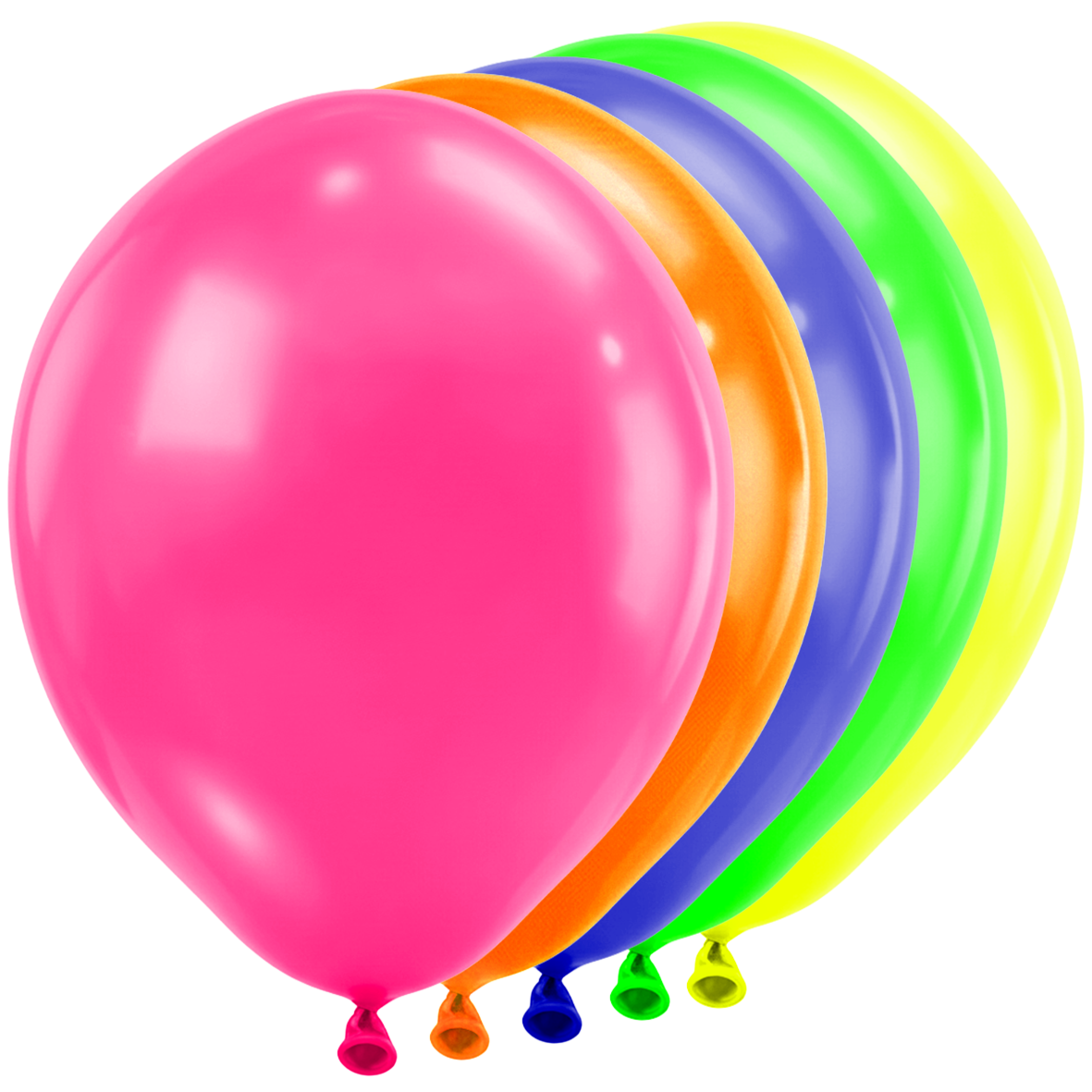 25 ballons - Ø46 cm - Couleurs fluo assorties