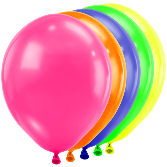 25 ballons - Ø46 cm - Couleurs fluo assorties