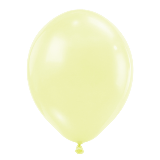 25 ballons - Ø46 cm - Jaune mat pastel