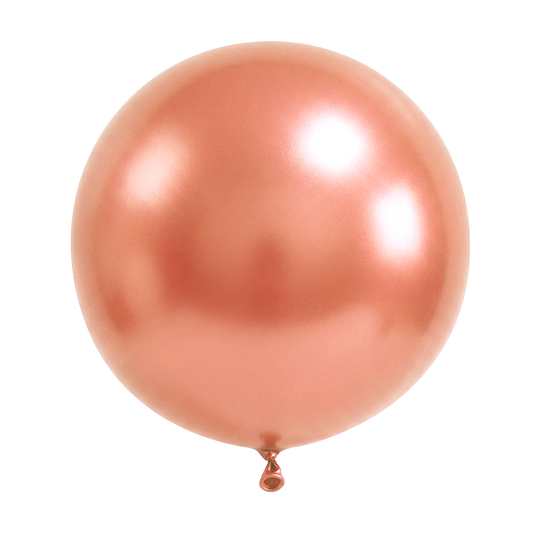 3 ballons de baudruche - Ø61 cm - Rose doré métallique