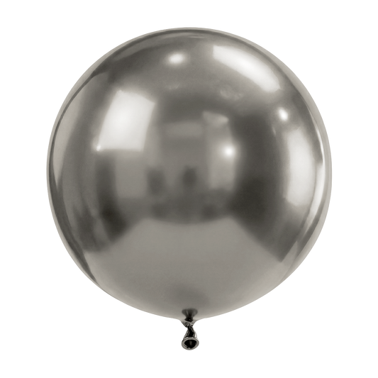 3 ballons de baudruche - Ø61 cm - Réflexion - Argent