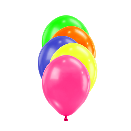 50 ballons de baudruche - Ø 12 cm - coloris néon assortis