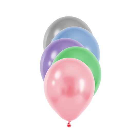 50 ballons de baudruche - Ø 12 cm - Assortiment perlé