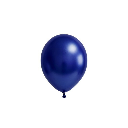 50 ballons de baudruche - Ø 12 cm - Bleu Métallisé