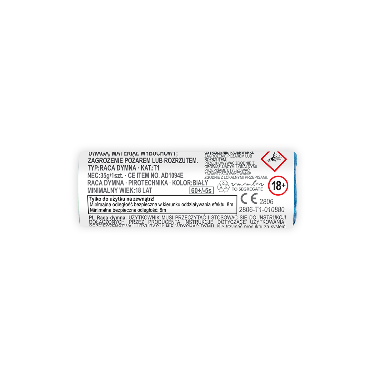 5 Bombes fumigènes - Blanc
