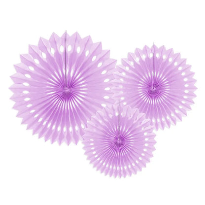 3 rosettes décoratives - Lavande