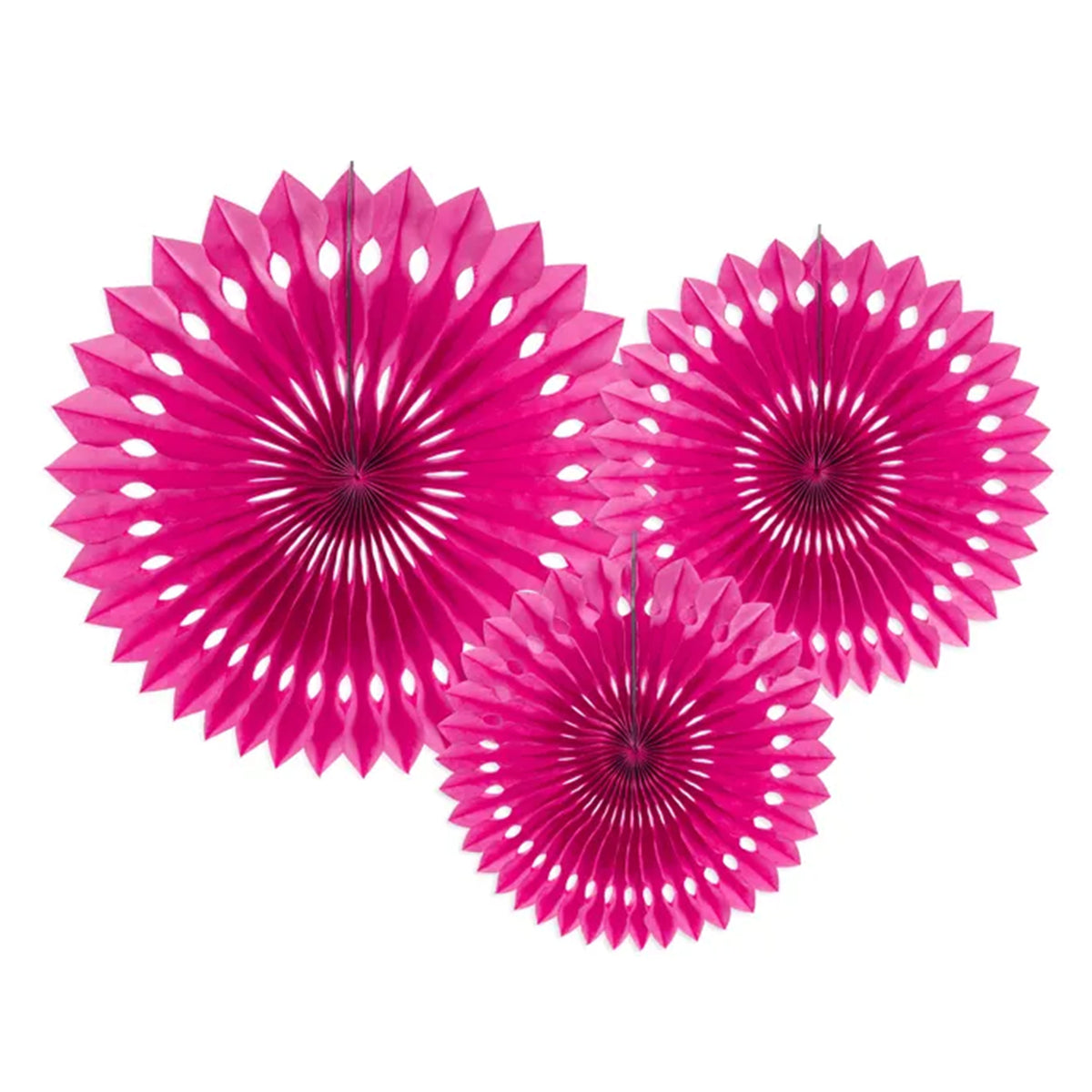 3 decoratieve rozetten - donkerroze
