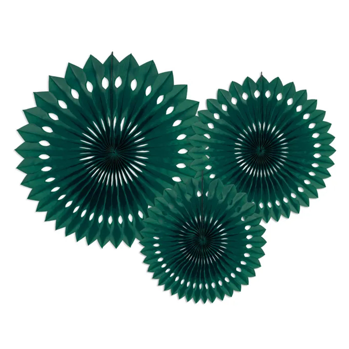 3 Rosettes décoratives - Vert foncé