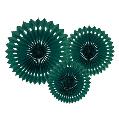 3 Rosettes décoratives - Vert foncé