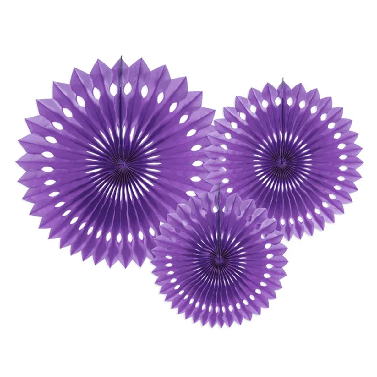 3 rosettes décoratives - violet