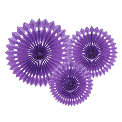 3 rosettes décoratives - violet