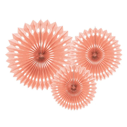 3 Rosettes décoratives - Pêche clair