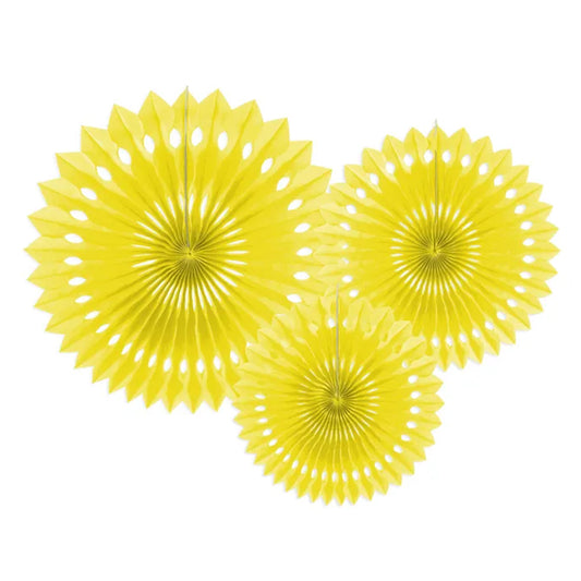 3 Decoratieve rozetten - Geel