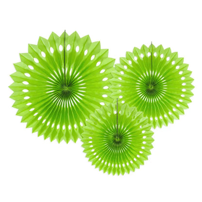 3 Rosettes Déco - Vert Pomme