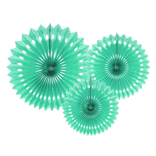 3 rosaces décoratives - menthe