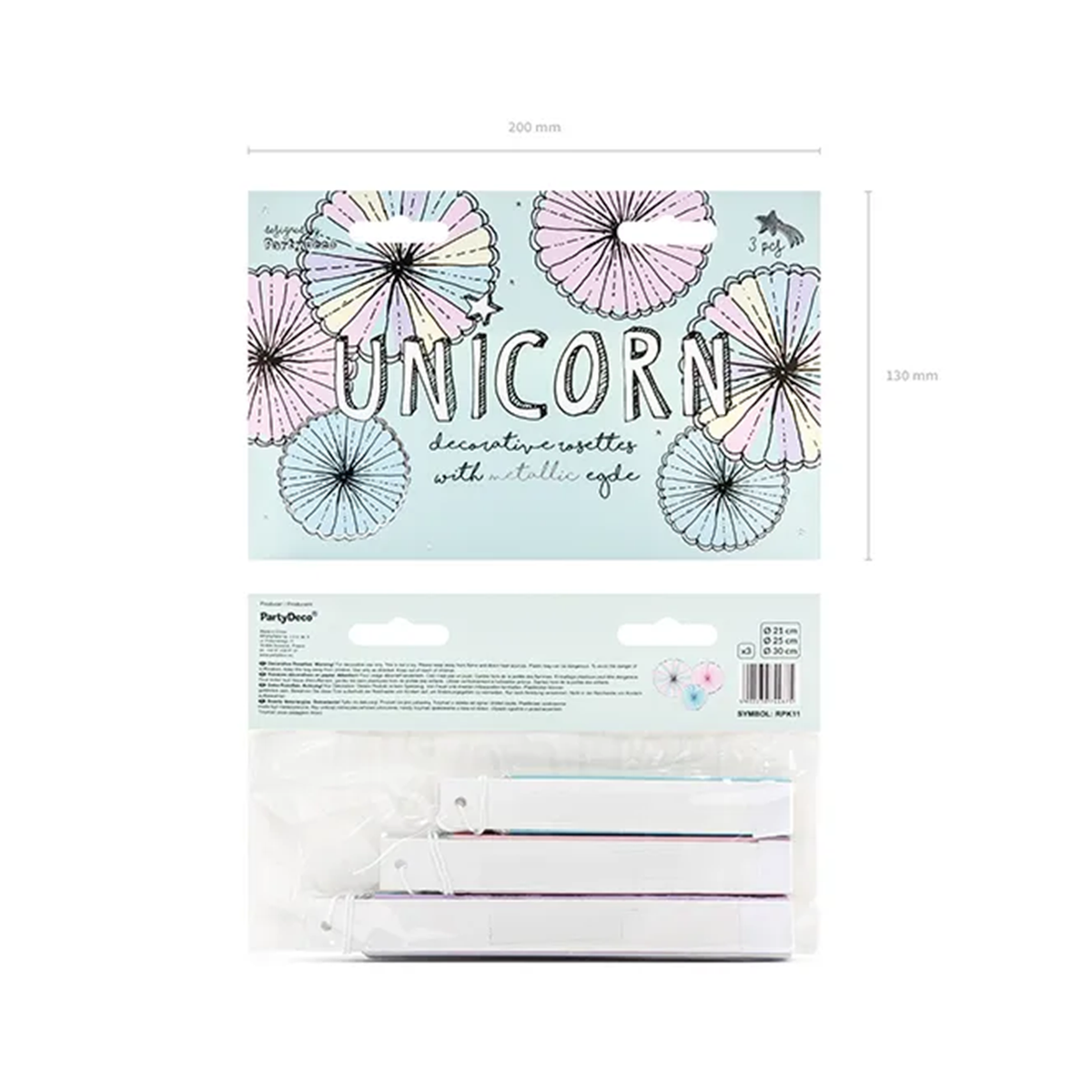 3 Rosettes décoratives - Licorne