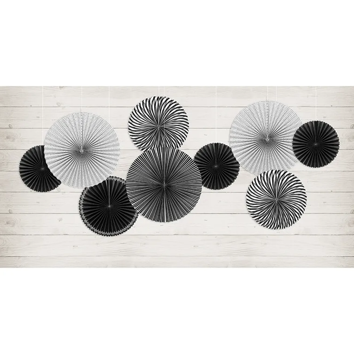 5 Rosettes décoratives - Black&White - Mix