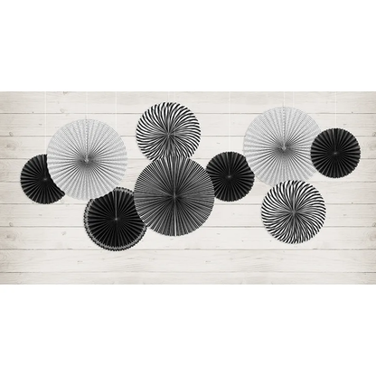 5 Rosettes décoratives - Black&White - Mix