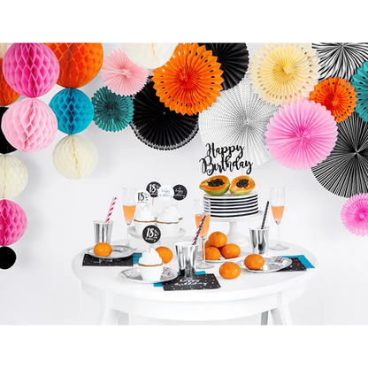 5 Rosettes décoratives - Black&White - Mix