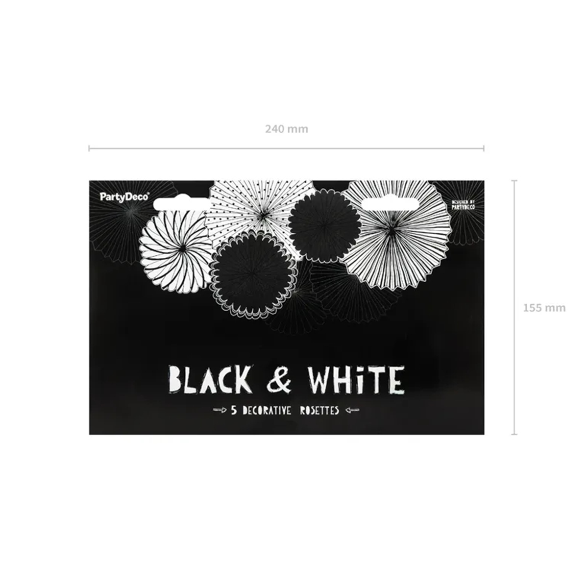 5 Rosettes décoratives - Black&White - Mix