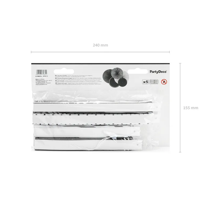 5 Rosettes décoratives - Black&White - Mix