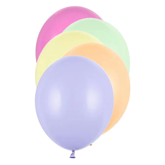 100 ballonnen - Ø 23 cm - Pastel mix licht