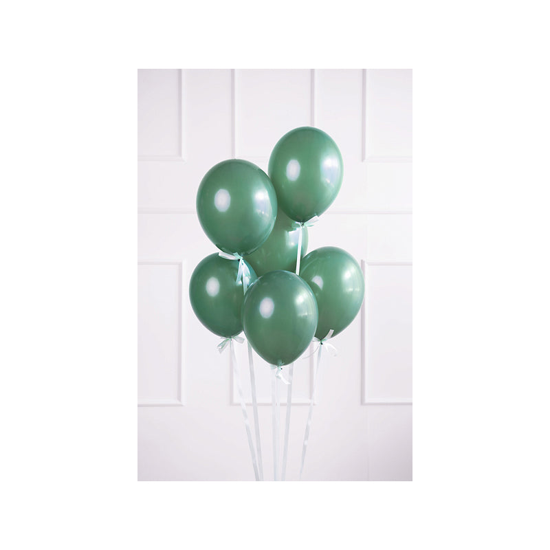 100 ballonnen - Ø 23cm - pastel flessengroen