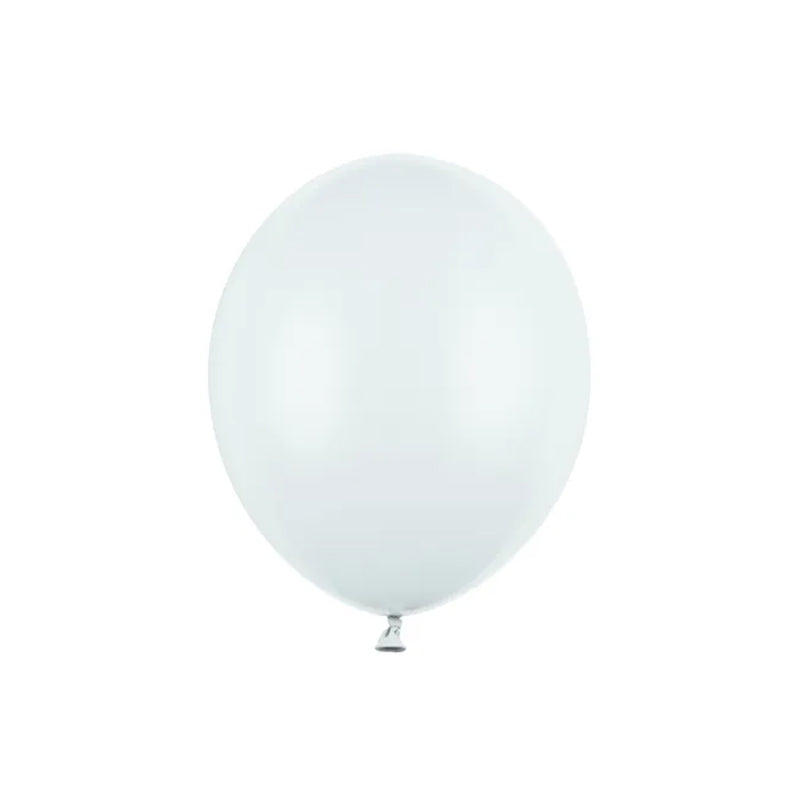 100 ballonnen - Ø 23cm - pastel licht misty blue