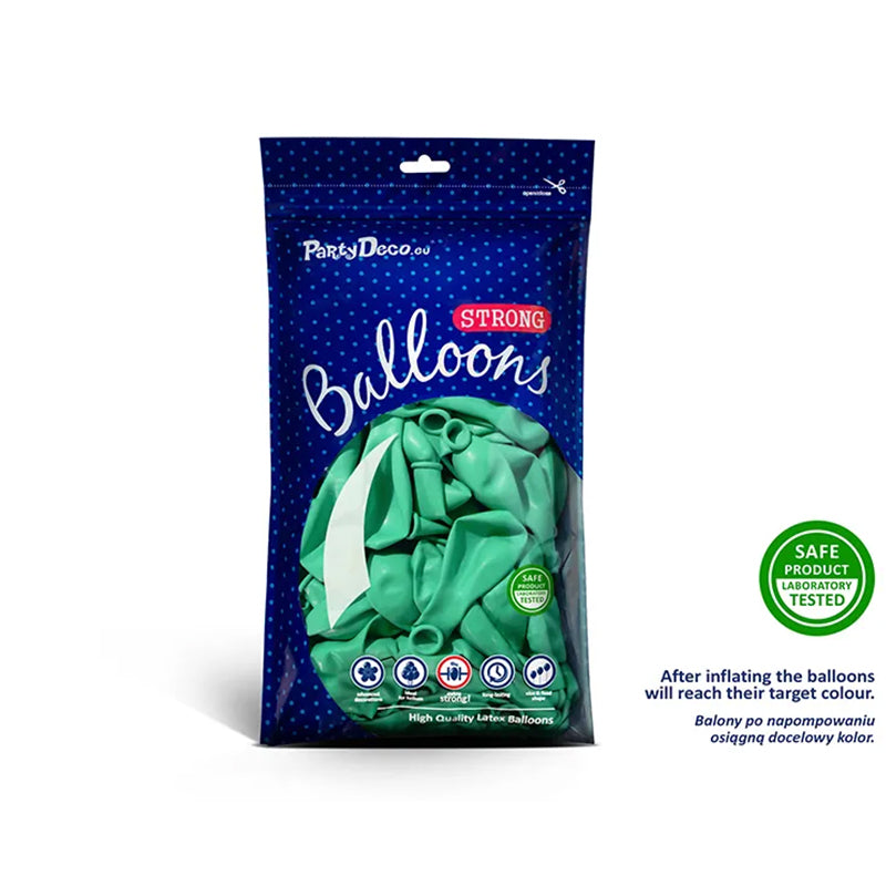 100 ballons de baudruche - Ø 23cm - Vert menthe pastel