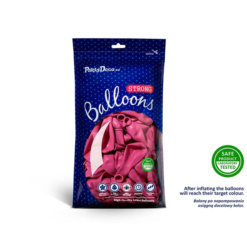 100 Ballons - Ø 27cm - Rose chaud pastel