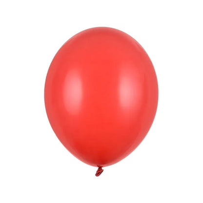 10 ballons - Ø 27cm - Rouge coquelicot pastel