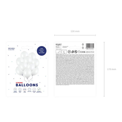 10 ballonnen - Ø 27cm - Pastel Pure White