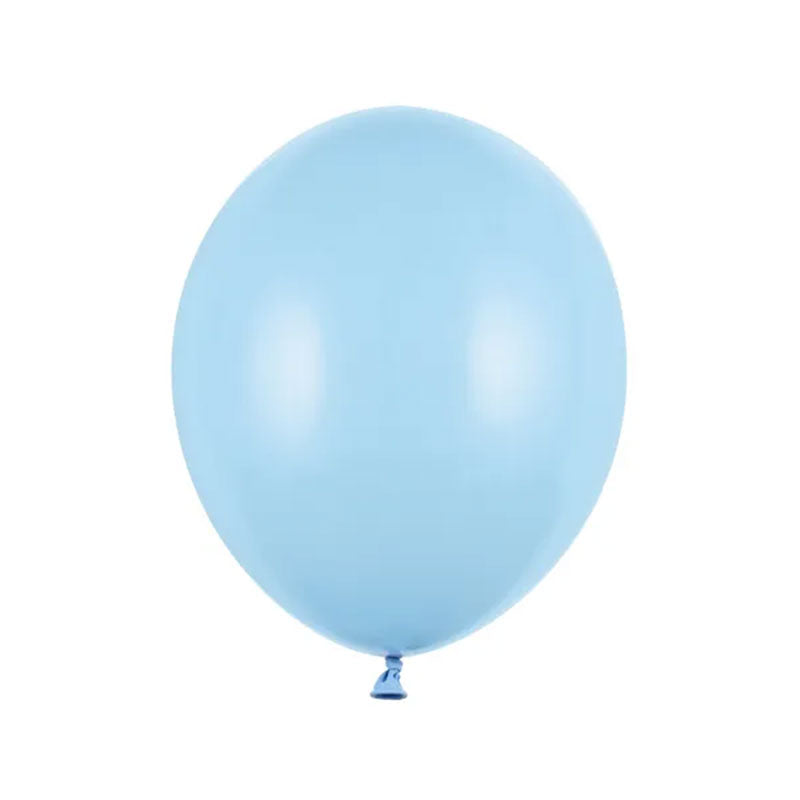 50 ballons - Ø 27cm - Bleu bébé pastel