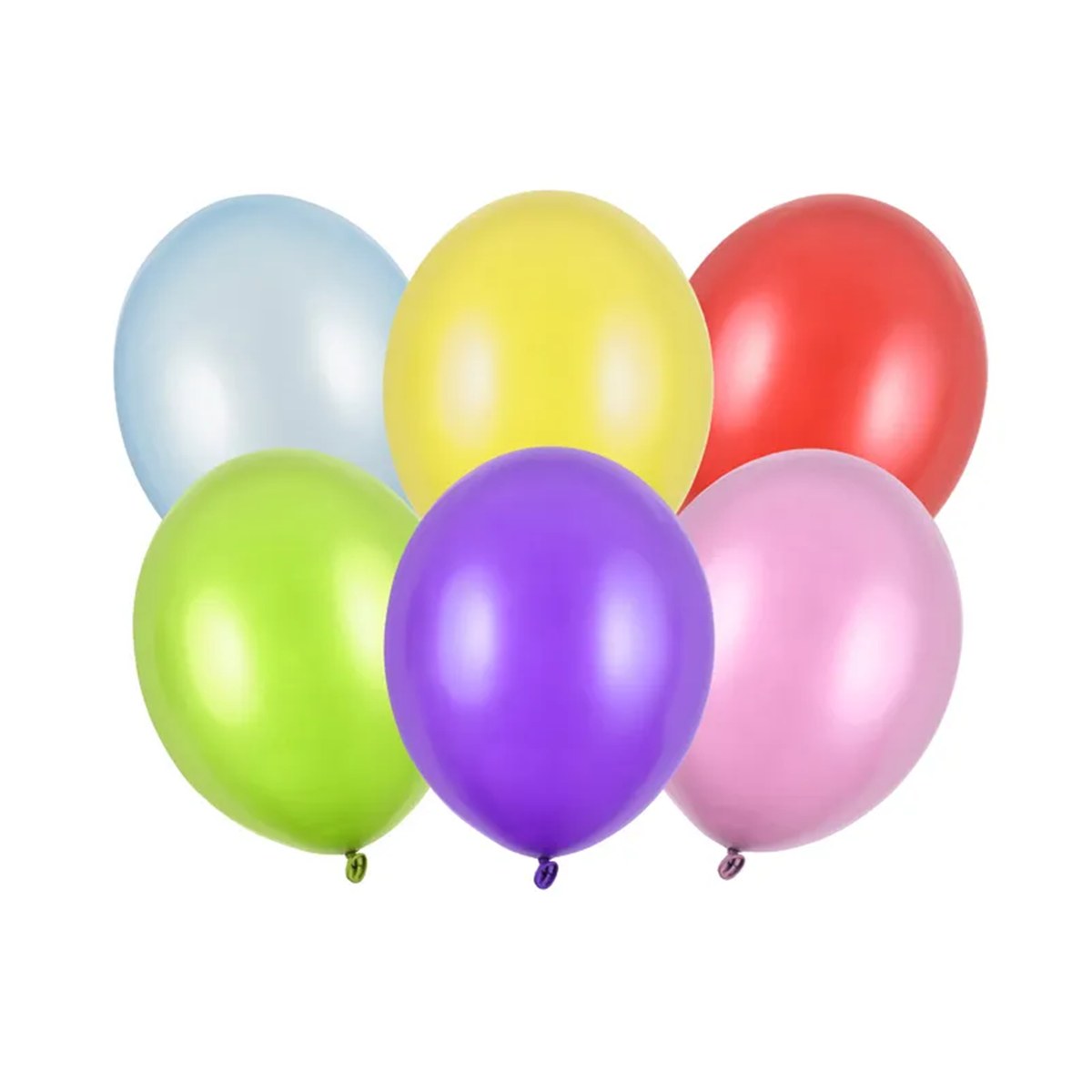 50 ballons - Ø 30cm - Métallisés - Couleurs assorties