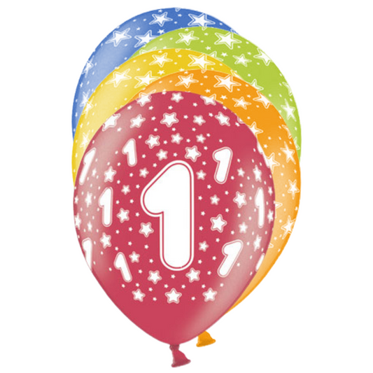6 Ballons à motifs - Ø 30cm - 1 Célébration