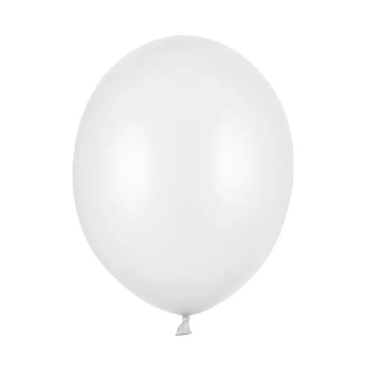 50 ballons de baudruche - Ø 30 cm - Métallisé - Blanc
