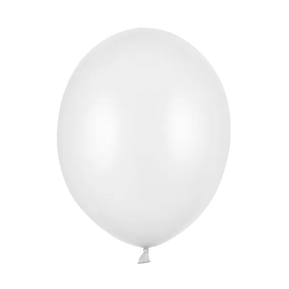 100 ballons de baudruche - Ø 30cm - Métallisé - Blanc