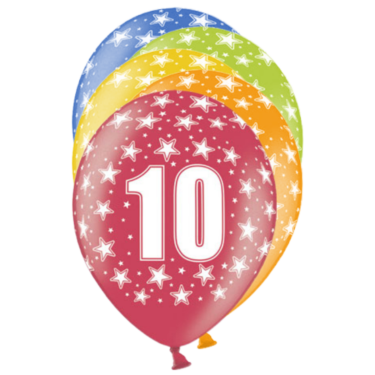 6 Ballons imprimés - Ø 30cm - 10 Celebration