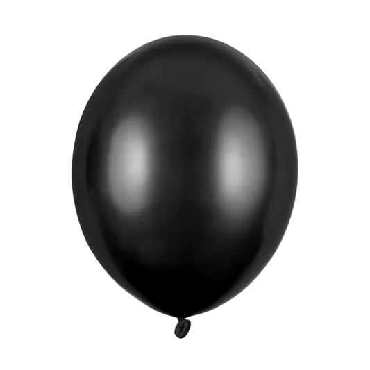 10 ballonnen - Ø 30cm - Metallic - Zwart