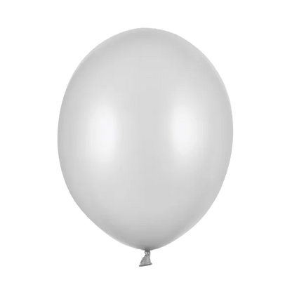 50 ballons de baudruche - Ø 30cm - Métallique - Argent