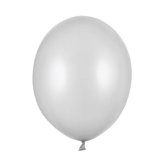 100 Ballons - Ø 30cm - Métallisé - Argenté