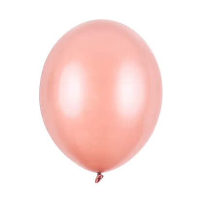 10 ballons de baudruche - Ø 30cm - Métallisé - Rose Doré