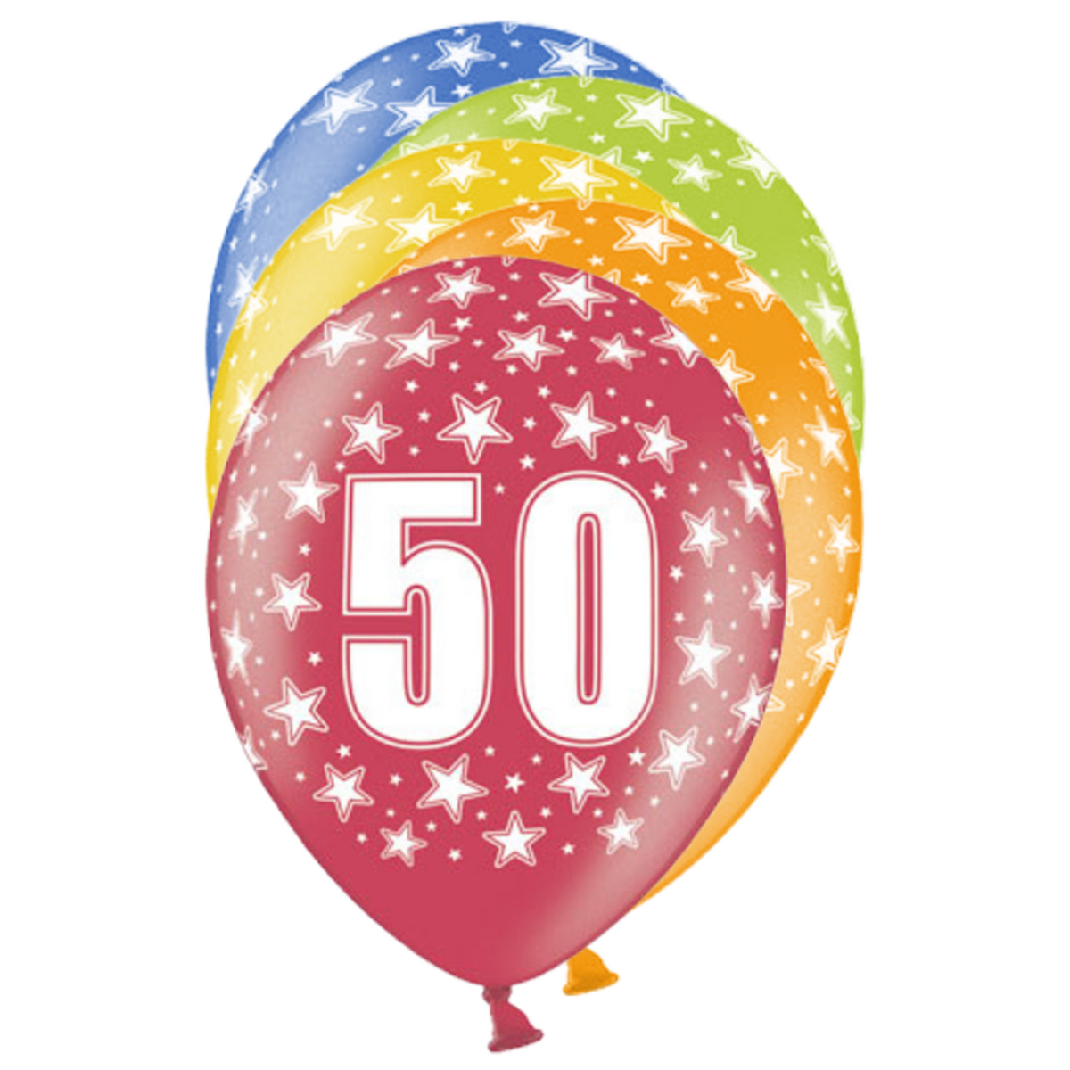 6 folieballonnen - Ø 30cm - 50 Feest
