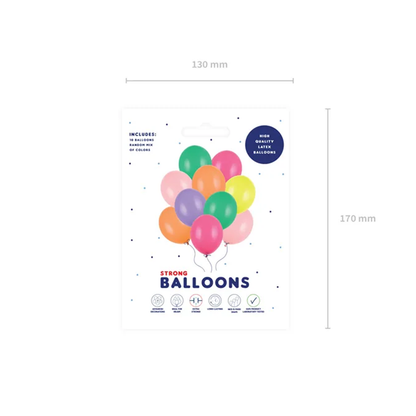 10 ballonnen - Ø 30cm - Kleurrijk